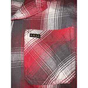 Polo Ralph Lauren Shirt Youth Size Large (14-16) Flannel Button Down Red Brown